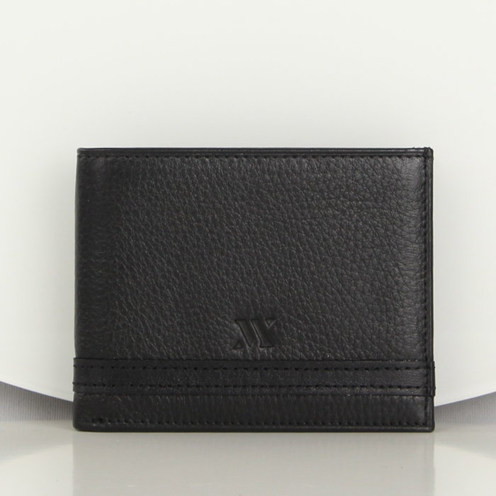 Zoozie Bags Billetera de Cuero Genuino Negra
